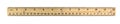 Wood ruler isolated Royalty Free Stock Photo