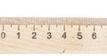 Wood ruler isolated on white background Royalty Free Stock Photo