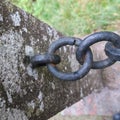 Wood rusty iron lock texture of old, vintage, rain wind, wea