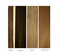 Wood samples of Kingwood,Partridgewood,Redgum and Mahogany Royalty Free Stock Photo