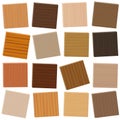 Wood Samples Loosely Arranged Parquetry Types Royalty Free Stock Photo