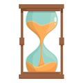 Wood sand clock icon cartoon vector. Game waiting Royalty Free Stock Photo