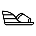 Wood sandals icon, outline style Royalty Free Stock Photo