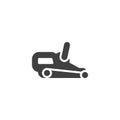 Wood sanding machine vector icon