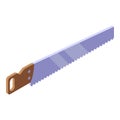 Wood saw icon, isometric style Royalty Free Stock Photo