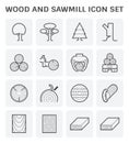 Wood sawmill icon