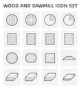 Wood sawmill icon