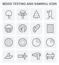 Wood sawmill icon