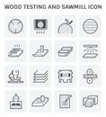 Wood sawmill icon