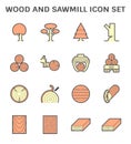 Wood and sawmill icon