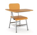 Wood school desk Royalty Free Stock Photo