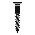 Wood screw bolt icon, simple style