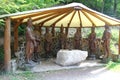 Wood sculpture near by Kokapu hunting castle in Hungary