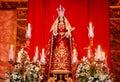 Wood sculpture of Saint Catherine Santa Catalina.