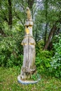 Wood Sculpture Saint-Jean-Port-Joli in Parc des Trois-BÃ©rets Royalty Free Stock Photo