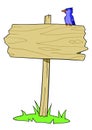 Wood Sign Bird