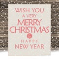 Wood sign merry christmas and happy new year Royalty Free Stock Photo