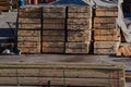 Wood Slates Stacked