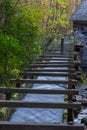 Wood sluice leading up to an old mill, Great Smoky Mountains Royalty Free Stock Photo