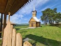 Wood small church from Apuseni mountains Romania