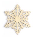 Wood snowflake icon Royalty Free Stock Photo