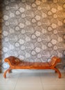 Wood sofa style vintage on brown watch wall