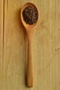 Wood spoon and harmal seed, uzerlik otu