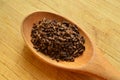 Wood spoon and harmal seed, uzerlik otu
