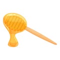 Wood spoon honey icon cartoon vector. Bee nectar