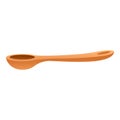 Wood spoon icon, cartoon style