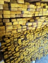 Wood stack Stacked together cross section Nature cut into pieces for decorating work or Structure Royalty Free Stock Photo