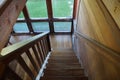 Wood Staircase leading downstairs Royalty Free Stock Photo