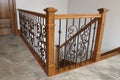 Wood stairs newel handrail staircase home interior classic victorian style