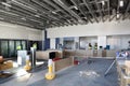 Interior construction of a convenience store. Royalty Free Stock Photo