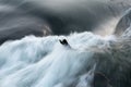 Wood stick in turbulent water