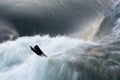 Wood stick in turbulent water