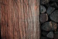 Wood and stone texture background