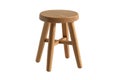 Wood Stool On Isolated Tansparent Background, Png. Generative AI