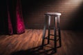 Wood stool on a stage Royalty Free Stock Photo