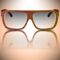 Wood sunglasses Royalty Free Stock Photo
