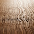 Wood surface with smooth, flowing grain patterns creating a wave-like effect. The texture is rich Royalty Free Stock Photo