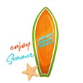 Wood surfboard for summer surfing