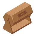 Wood sweepstake icon isometric vector. Box game Royalty Free Stock Photo