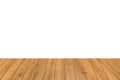 Wood table perspective background vector illustration. Wooden desk isolated on white backdrop with top front view Royalty Free Stock Photo