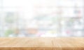 Wood table top on white abstract background form department store