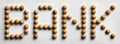 Wood Tack Word Art `Bank`