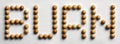 Wood Tack Word Art `Burn` Royalty Free Stock Photo