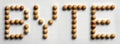 Wood Tack Word Art `Byte`