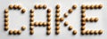 Wood Tack Word Art `Cake`