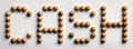 Wood Tack Word Art `Cash`